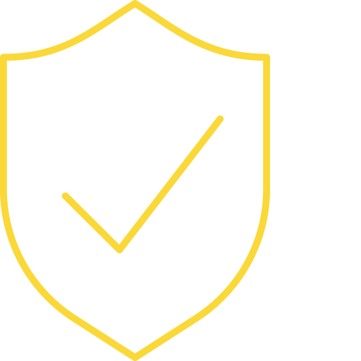 shield with check mark line icon